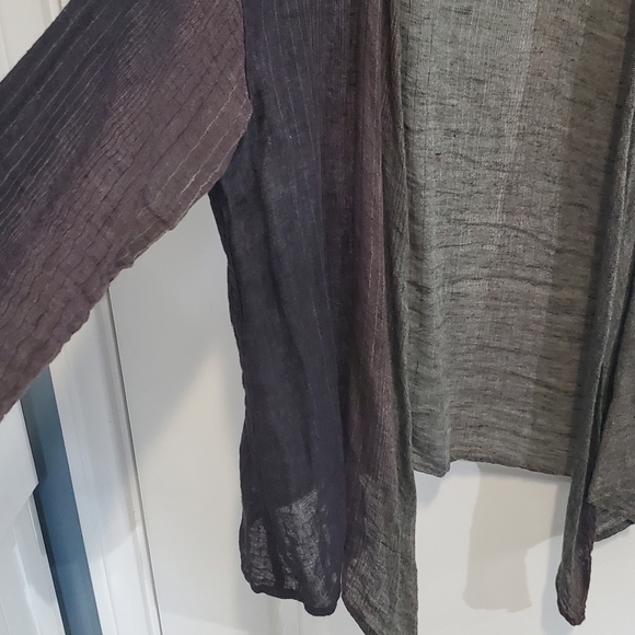 Flax Linen Waterfall Cardigan - Picture 2 of 6